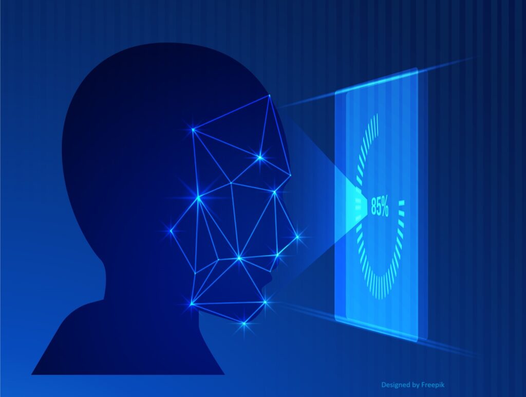Image of facial recognition.