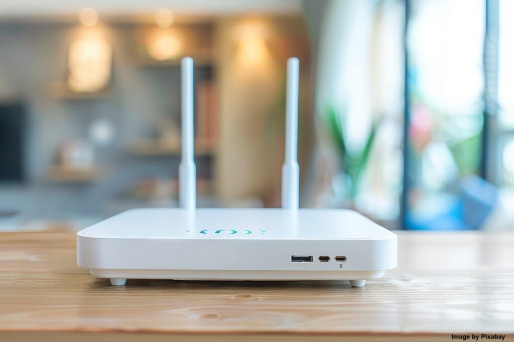Image of a Wi-Fi router in a home network