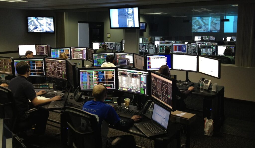 Image showing cybersecurity team monitoring equipment