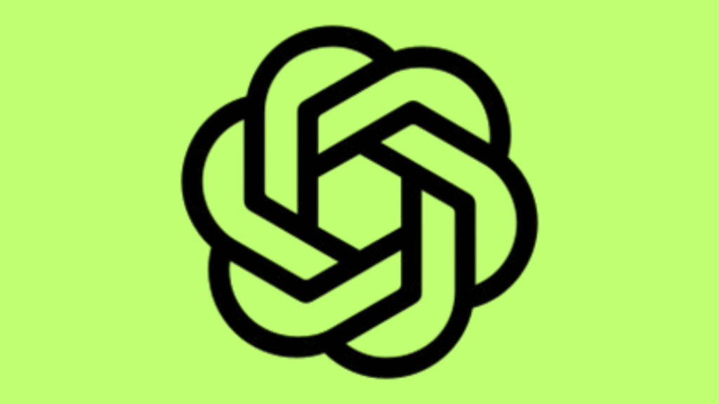 Image of the ChatGPT logo against a green background, to showcase the executive privacy concerns of ChatGPT